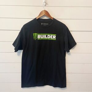 Monster Energy Co. | Men’s Cotton Black Crewneck Monster Logo T-Shirt Size Large